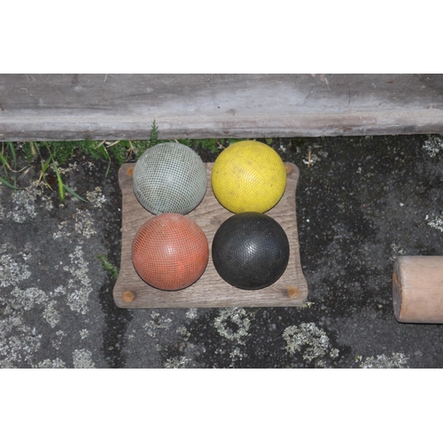 752 - VINTAGE BOXED CROQUET SET