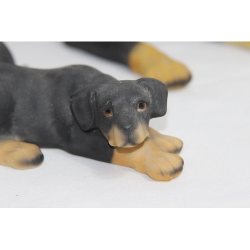 825 - 4 X DOBERMAN FIGURES 
26CM