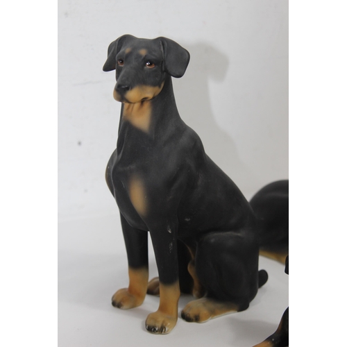 825 - 4 X DOBERMAN FIGURES 
26CM