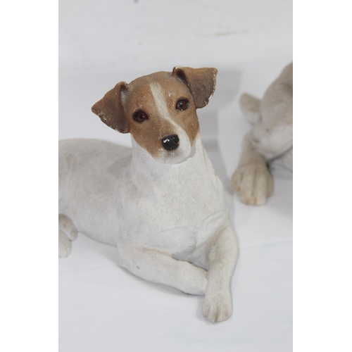 833 - JACK RUSSELL FIGURE PLUS ONE OTHER 
34CM