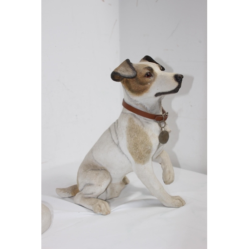 833 - JACK RUSSELL FIGURE PLUS ONE OTHER 
34CM