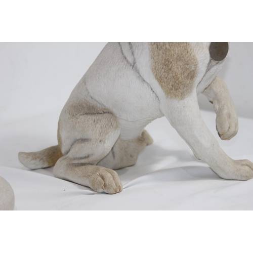 833 - JACK RUSSELL FIGURE PLUS ONE OTHER 
34CM