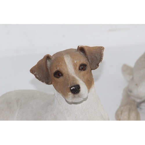 833 - JACK RUSSELL FIGURE PLUS ONE OTHER 
34CM