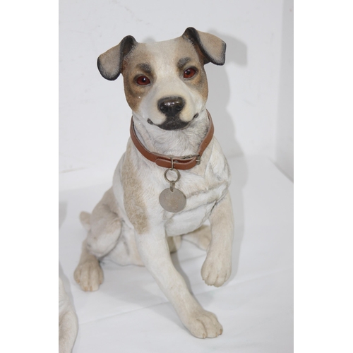 833 - JACK RUSSELL FIGURE PLUS ONE OTHER 
34CM