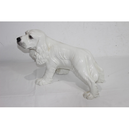 837 - PORCELAIN DOG FIGURE MADE IN ITALY - A/F
43CM