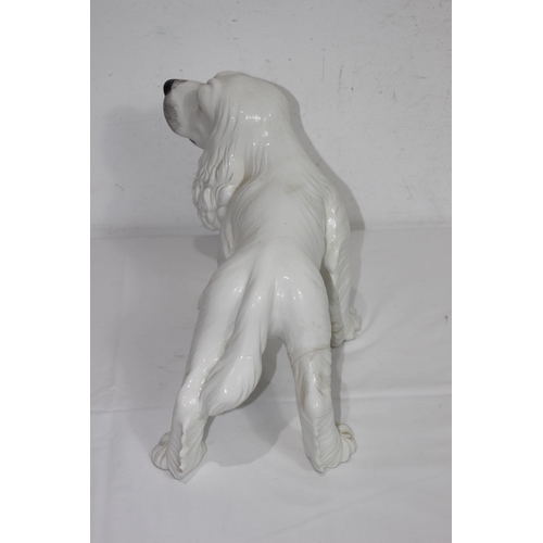 837 - PORCELAIN DOG FIGURE MADE IN ITALY - A/F
43CM