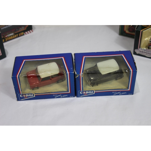 728 - QUANTITY OF BOXED CORGI CARS INCLUDING MR BEAN