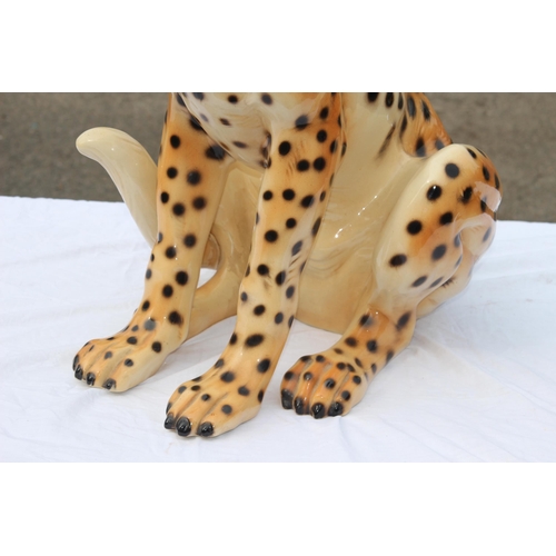 834 - LARGE VINTAGE LEOPARD FIGURE - A/F TO TAIL
66 X 62CM