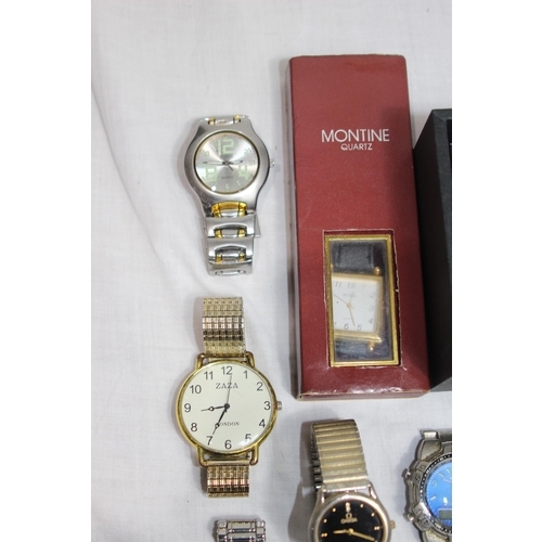 925 - QUANTITY OF WATCHES INCLUDING BOXED MONTINE