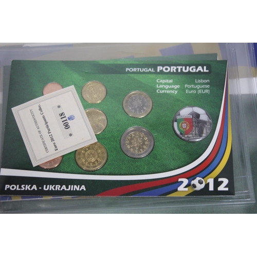 973 - PART COIN COLLECTION OF EURO 2012 PARTICIPANTS