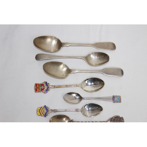 1129 - QUANTITY OF HALLMARKED AND 925 SILVER SPOONS - 147.3G