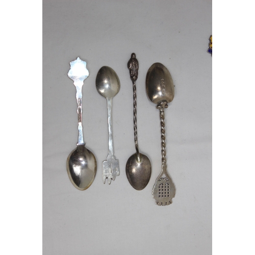 1129 - QUANTITY OF HALLMARKED AND 925 SILVER SPOONS - 147.3G