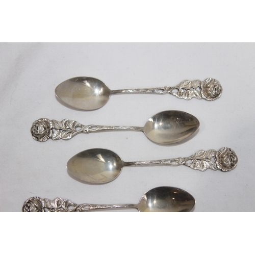 1131 - 6 X ANTIKO 800 SILVER SPOONS - 50.75G