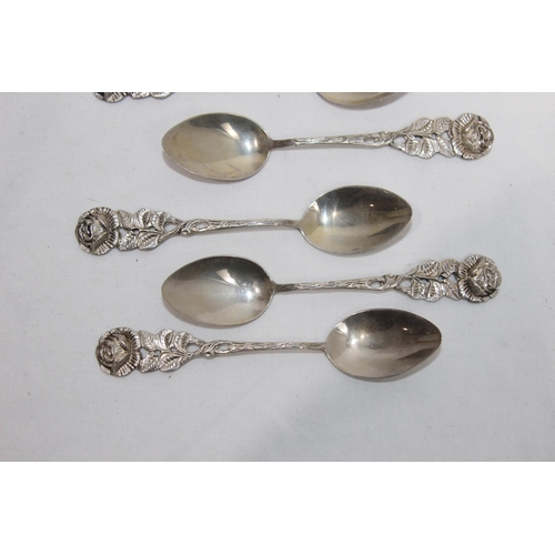 1131 - 6 X ANTIKO 800 SILVER SPOONS - 50.75G