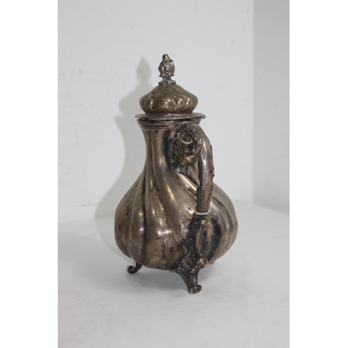 1142 - SILVER COFFEE POT - 800 GRADE - 918G