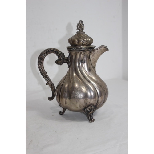 1142 - SILVER COFFEE POT - 800 GRADE - 918G