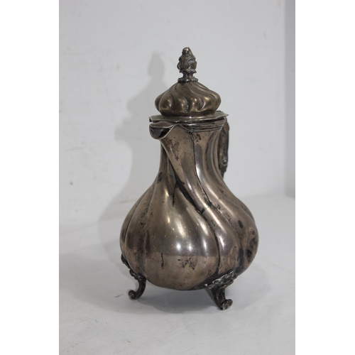 1142 - SILVER COFFEE POT - 800 GRADE - 918G