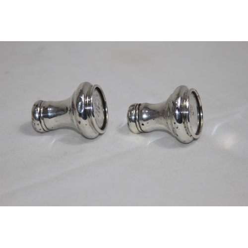 1148 - PAIR OF SILVER PEPPER POTS
3.5CM