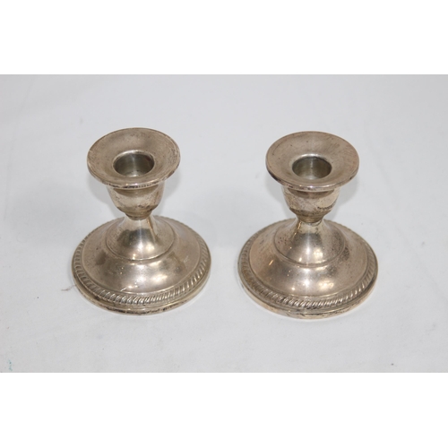 1154 - PAIR OF SCANDINAVIAN 830 SILVER CANDLESTICKS