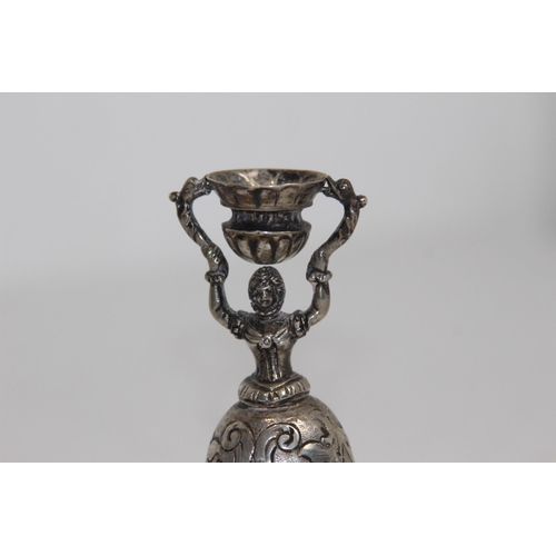 1157 - SILVER AUSTRE HUNGARIAN LADY HOLDING BOWL 70.5G - AUSTRO - HUNGARIAN