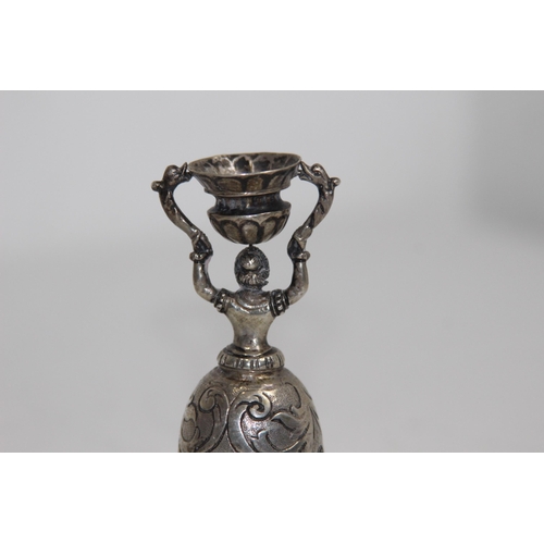 1157 - SILVER AUSTRE HUNGARIAN LADY HOLDING BOWL 70.5G - AUSTRO - HUNGARIAN