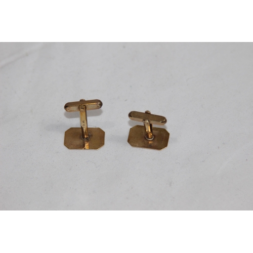 1230 - 9CT GOLD CUFFLINKS - 4.45G