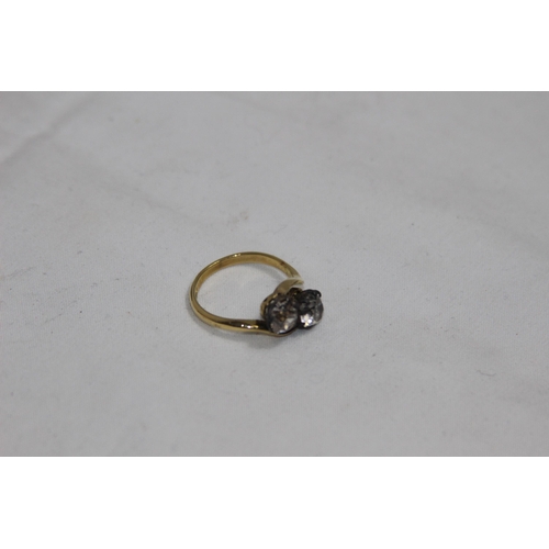 1232 - 18CT GOLD RING - 4.2G - SIZE N 1/2