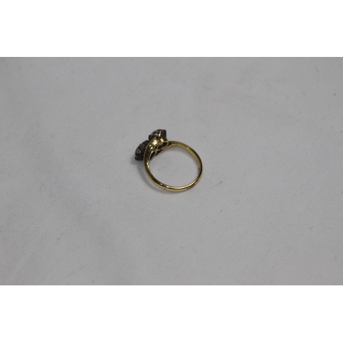 1232 - 18CT GOLD RING - 4.2G - SIZE N 1/2