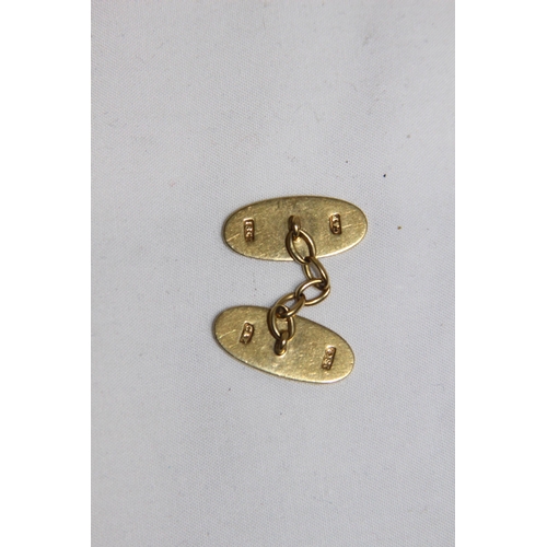 1233 - PAIR OF 18CT GOLD CUFFLINKS - 10.7G