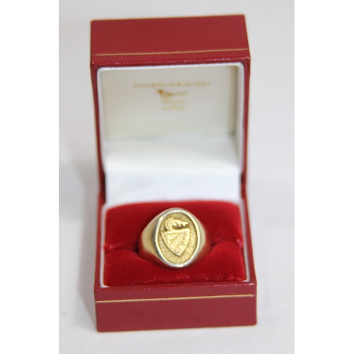 1249 - 18CT GOLD GENTS RING - 16.65G - SIZE S