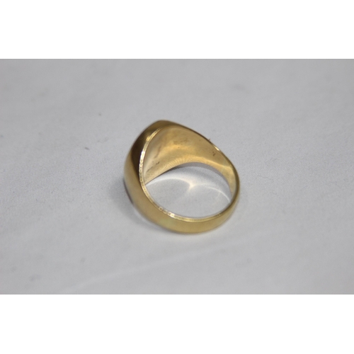 1249 - 18CT GOLD GENTS RING - 16.65G - SIZE S