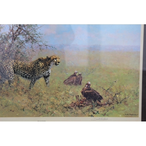 171 - CHEETAH PRINT BY DAVID SHEPARD 
105 X 71CM