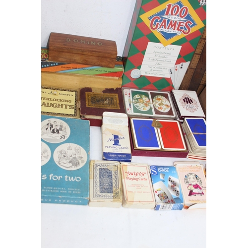 749 - QUANTITY OF VINTAGE CARDS, DOMINOS, GAMES ETC