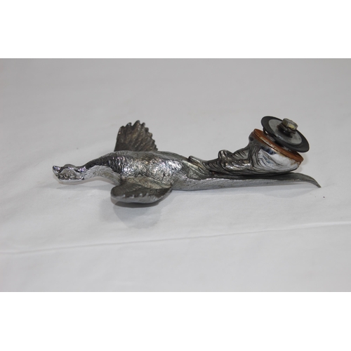 882 - VINTAGE LEJEUNE PHEASANT CAR MASCOT 
18 X 9CM