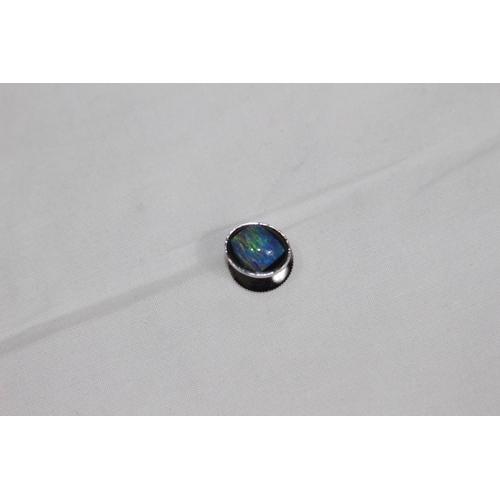 886 - BOXED SET OF SILVER AND OPAL STUDS