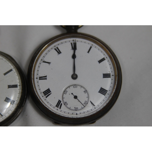 909 - 2 X VINTAGE FOB WATCHES - ONE IS SILVER