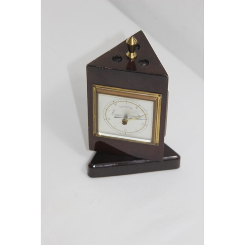 914 - 4 X VINTAGE CLOCKS - INCLUDING ONE SILVER BACKED 
13CM