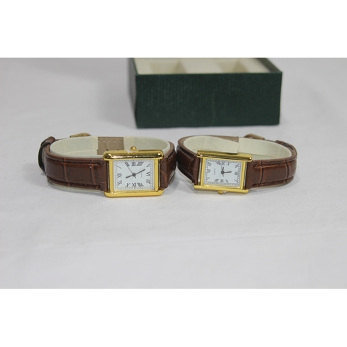 917 - BOXED HIS AND HERS WATCH SET