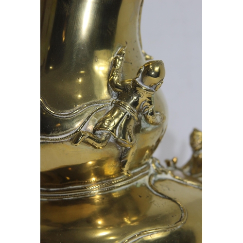 918 - HEAVY BRASS ORIENTAL VASE 
29CM