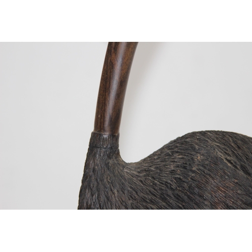 919 - CARVED WOODEN FIGURE OF OSTRICH AND ITS BABY SIGNED J. NGILA
30CM