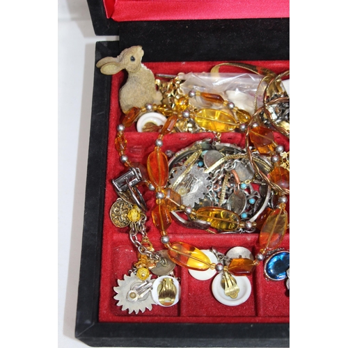 657 - 2 X JEWELLERY BOXES OF COSTUME JEWELLERY