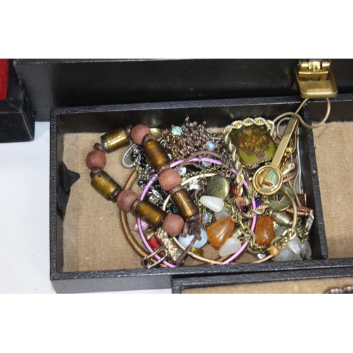 657 - 2 X JEWELLERY BOXES OF COSTUME JEWELLERY