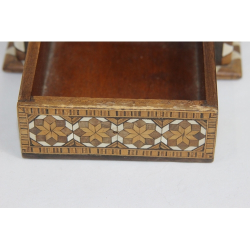 661 - INLAID CIGAR BOX - HANDLE MISSING 
13 X 11CM