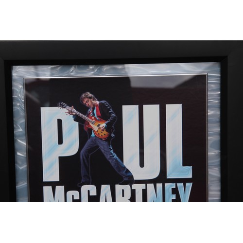 176 - PAUL McCARTNEY THE SPACE WITHIN THE US FRAMED MEMORABILIA 
85 X 54CM