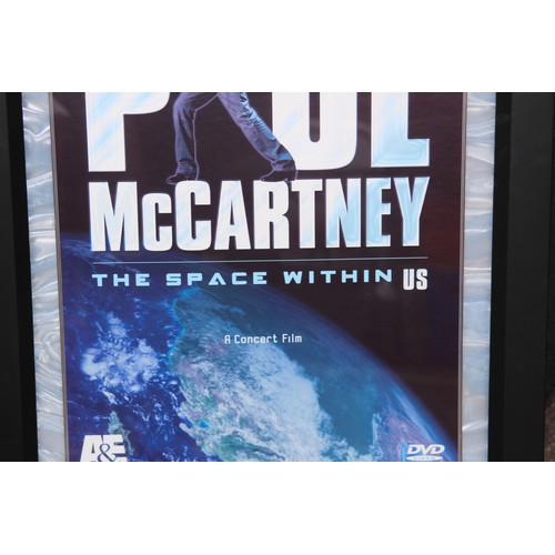 176 - PAUL McCARTNEY THE SPACE WITHIN THE US FRAMED MEMORABILIA 
85 X 54CM