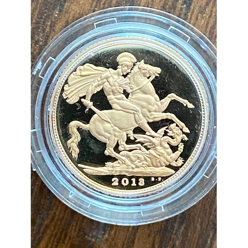 992A - ROYAL MINT 2013 GOLD SOVEREIGN BOXED