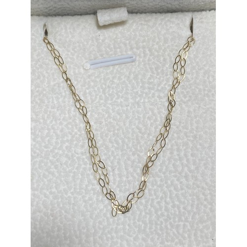 1221 - BOXED 9CT GOLD NECKLACE - 0.25g