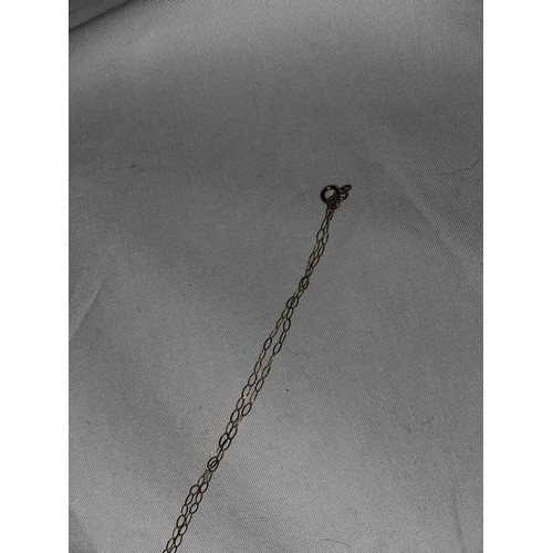 1221 - BOXED 9CT GOLD NECKLACE - 0.25g