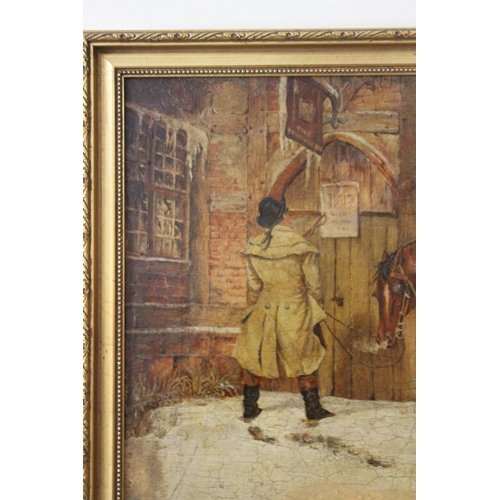 119 - VINTAGE OIL ON CANVAS 
59 X 41CM