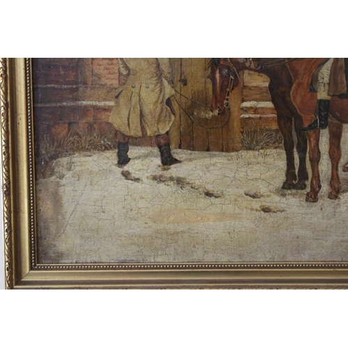 119 - VINTAGE OIL ON CANVAS 
59 X 41CM